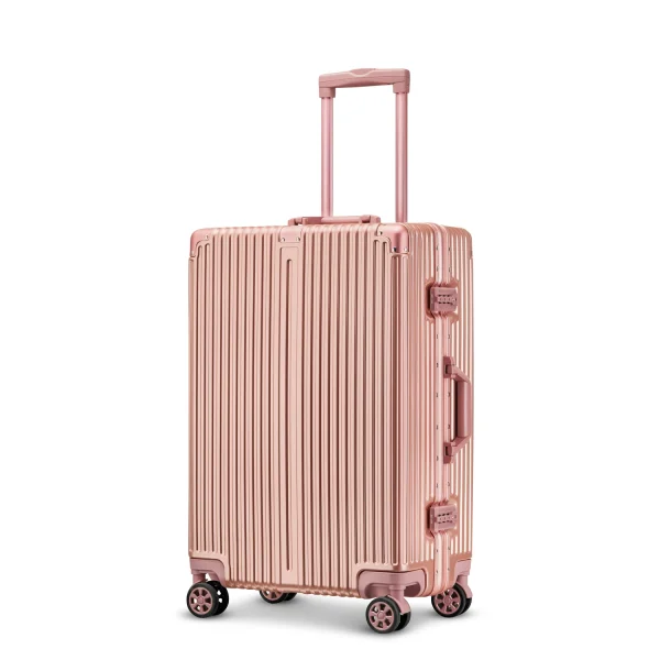 2025 Hot Sale High Quality  Pc Aluminum Frame Carry on Trolley Suitcase 4 Wheels for Business Luggage - Image 5