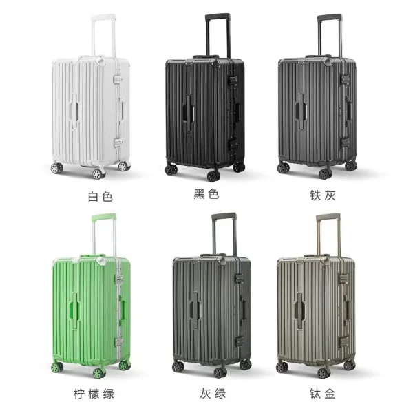2025 New Style Deep Storage Luggage Strong and Durable Thickened Aluminum Frame Travel Suitcase