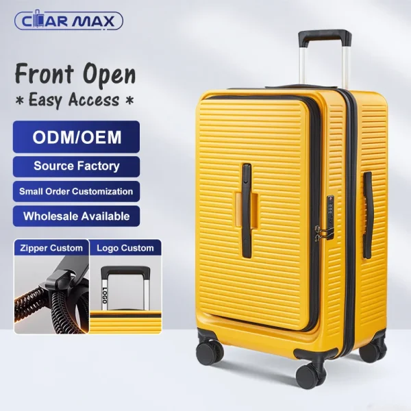 Anti-Theft Zipper Suitcase 2025 New 24'' Trolley Hot Sale for Business 3Psc Set Luggage