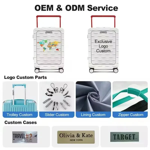 PC Material Travel Suitcase Lightweight Luggage With Smooth Wheels Secure Zipper and Aluminum Handle for Vacation Trips - Image 5