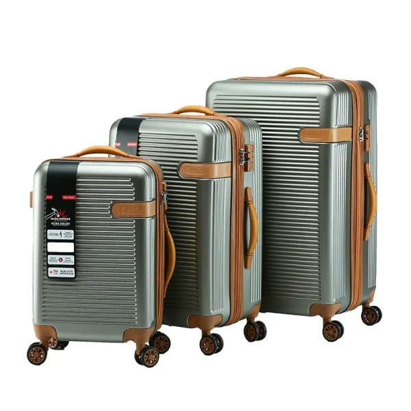 ABS Expandable Trolley Suitcase Factory High Quality Light Weight Large Capacity 2025 New Style Luggage Set