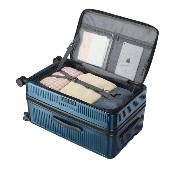 2025 Front Open Luggage Set Manufacturers Wholesale Carry-On Trolley Bag ABS+PC Suitcase Lightweight Luggage - Image 6