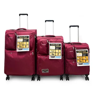 Wholesale Designer 2025 New 28'' Soft Fabric Luggage Scratch-Resistant Suitcase for Camping & Hiking Adventures 3Pcs Trolley Set