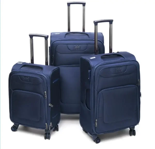 2025 High Quality Suitcase Waterproof Fabric Soft Suitcase Aluminum Trolley Nylon Business Travel Luggage
