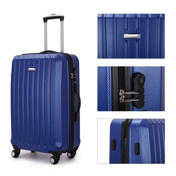 2025 Custom ABS Design Luggage Trolley Bags Hard Case Waterproof Classic Large Capacity 3pcs Suitcase Set - Image 5