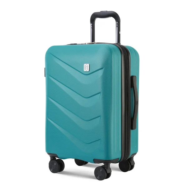 1T Lightweight PC Luggage with TSA Lock Spinner Wheels Classic Style Expandable Large Capacity Suitcase for Airplane Cabin Use