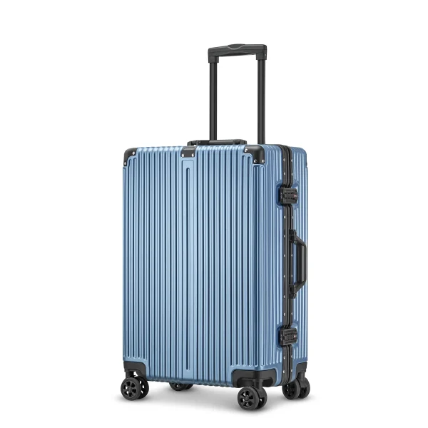 2025 Hot Sale High Quality  Pc Aluminum Frame Carry on Trolley Suitcase 4 Wheels for Business Luggage - Image 6
