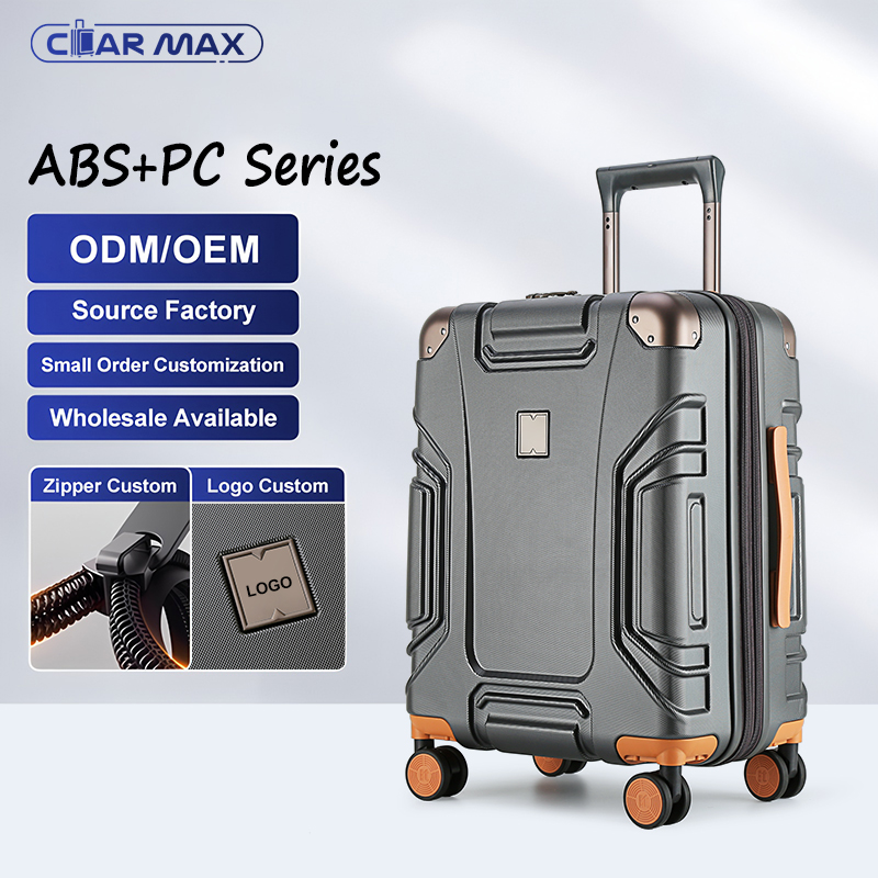 2025 New Multifunctional PC Suitcase Lightweight Travel Luggage with Mobile Phone & Cup Holder Classic Style