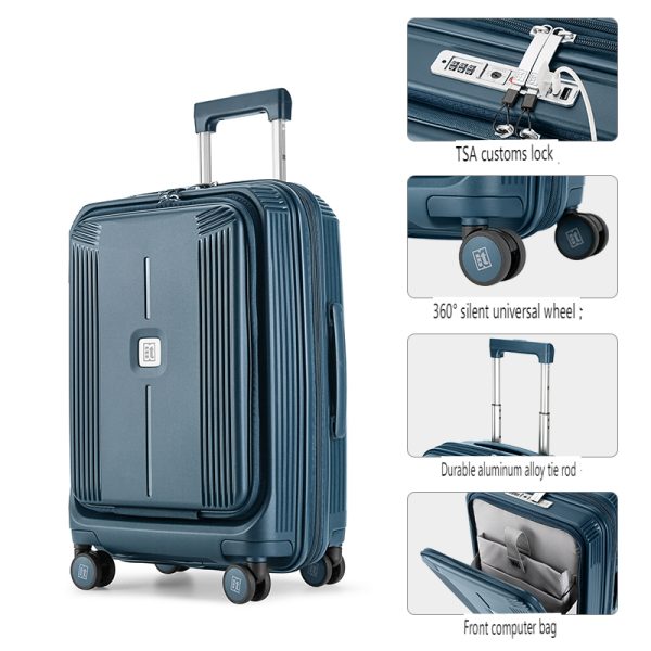 1T brand PP luggage, 20 inch travel suitcase, men's and women's universal suitcase - Image 2