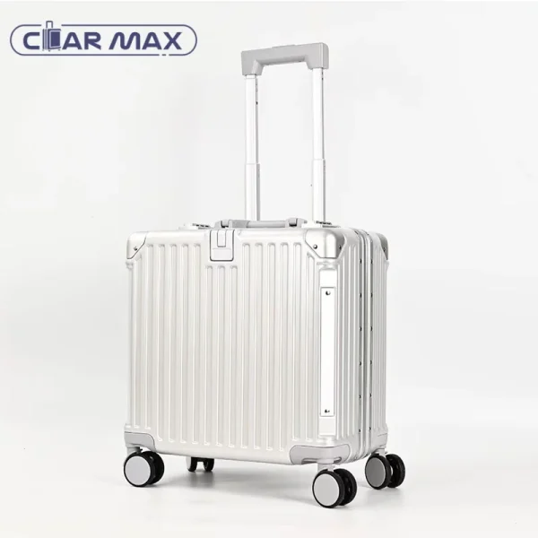 2025 Aluminum Frame Carry-On Suitcase 360° Dilent Universal Wheel 18 Inch Durable for Cabin Luggage