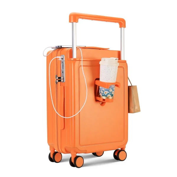 2025 Trend PC Suitcase with Wide Telescopic Handle Custom Logo Carry-on Girls Luggage Sets - Image 3