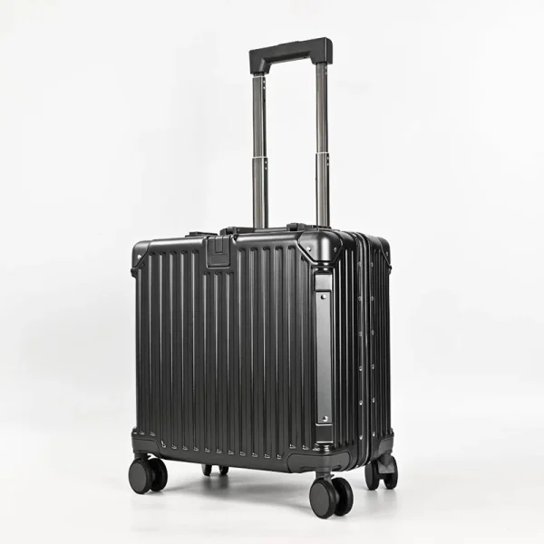 2025 Aluminum Frame Carry-On Suitcase 360° Dilent Universal Wheel 18 Inch Durable for Cabin Luggage - Image 4