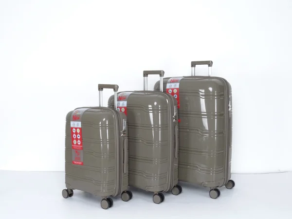 2025 PP Suitcase Set Double Zipper Travel Trolley Bag Durable PP Material Spinner Wheels Luggage Sets - Image 5