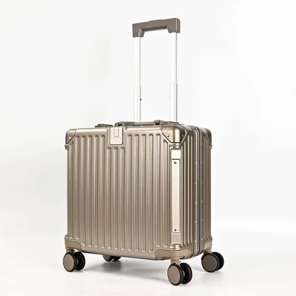 2025 Aluminum Frame Carry-On Suitcase 360° Dilent Universal Wheel 18 Inch Durable for Cabin Luggage - Image 5